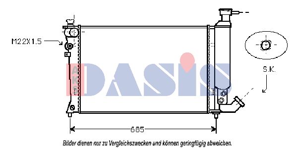 AKS DASIS Радиатор, охлаждение двигателя 060260N